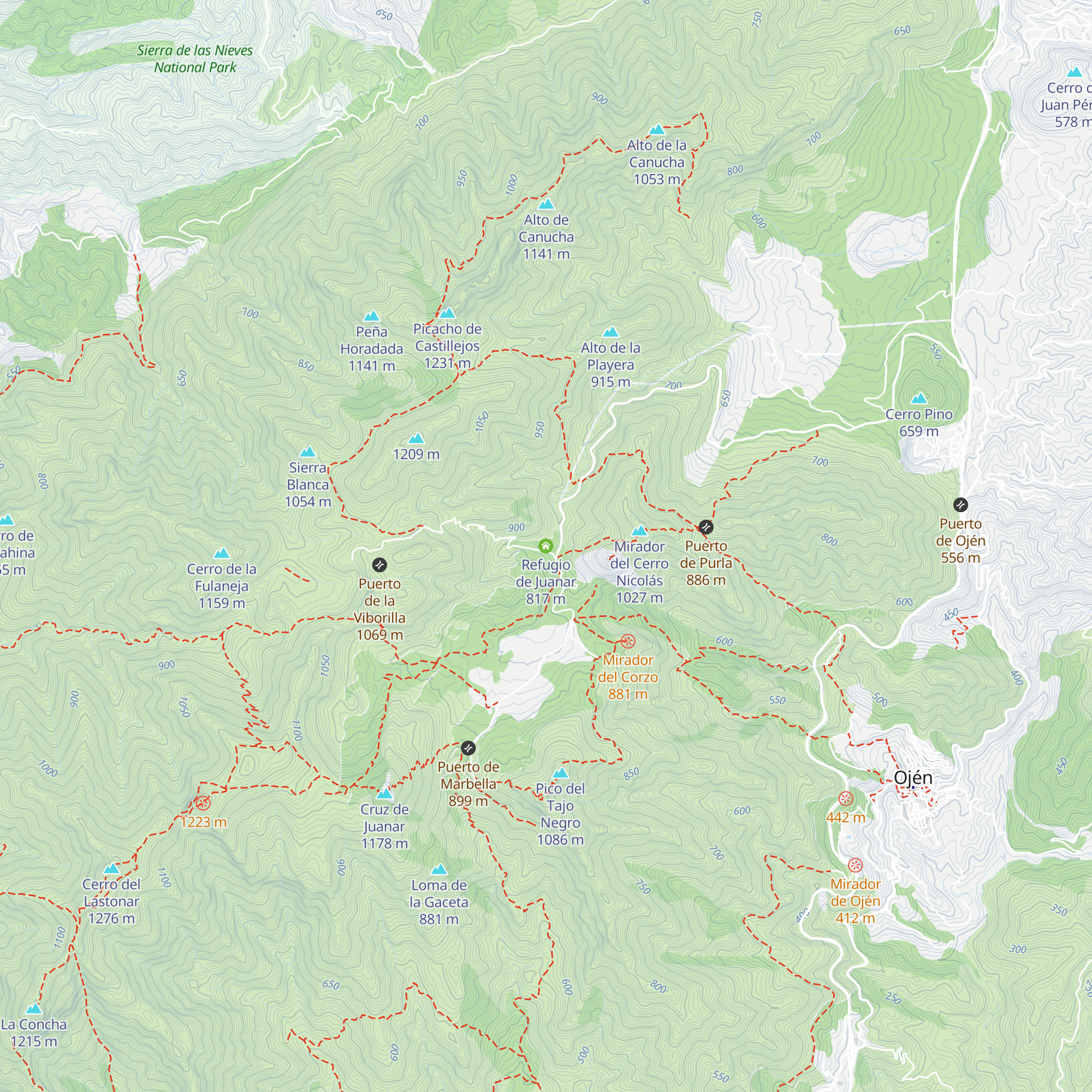 Refugio de Juanar map