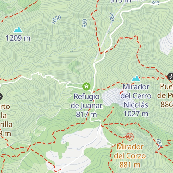Map of Refugio de Juanar