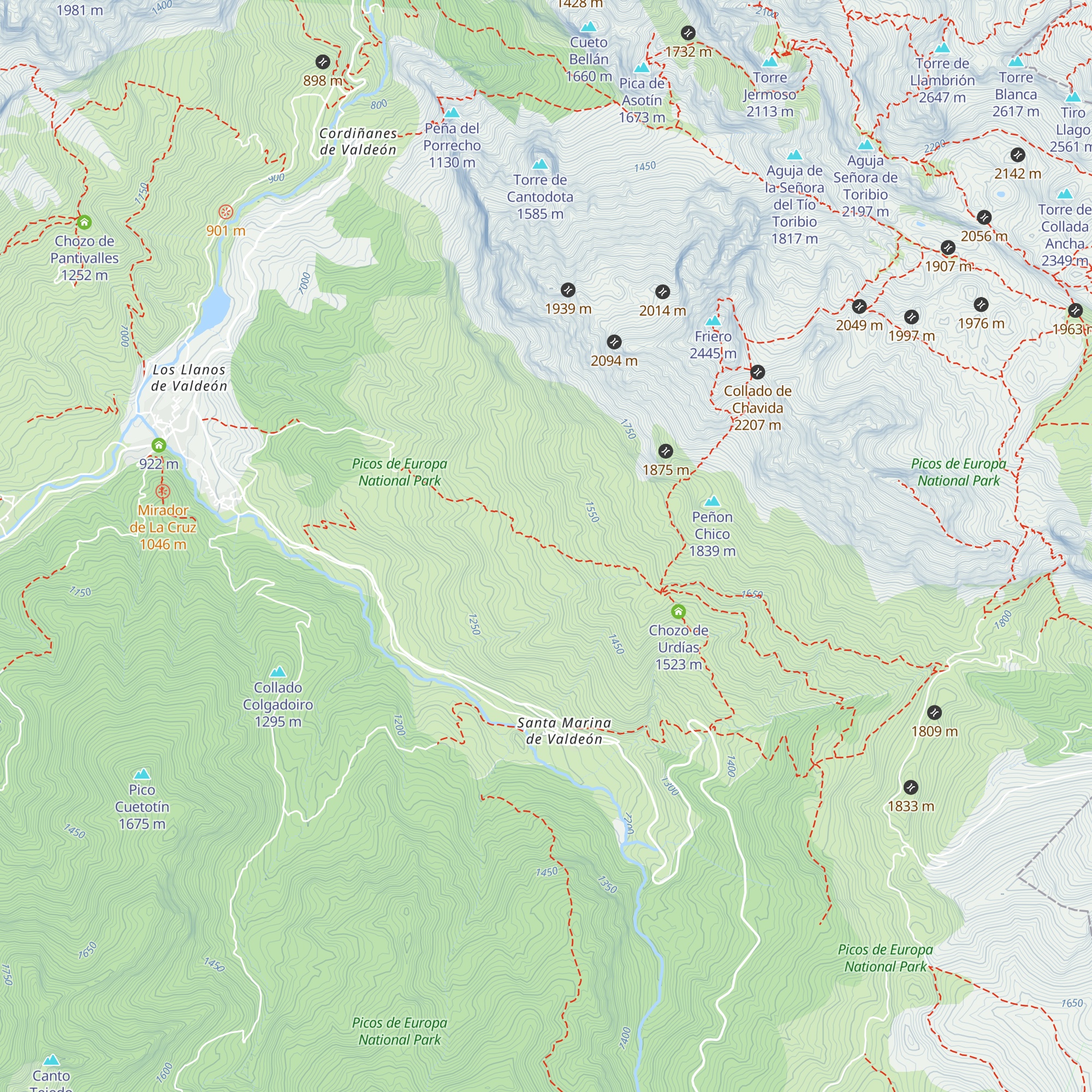 Chozo de Fuentes Torones map