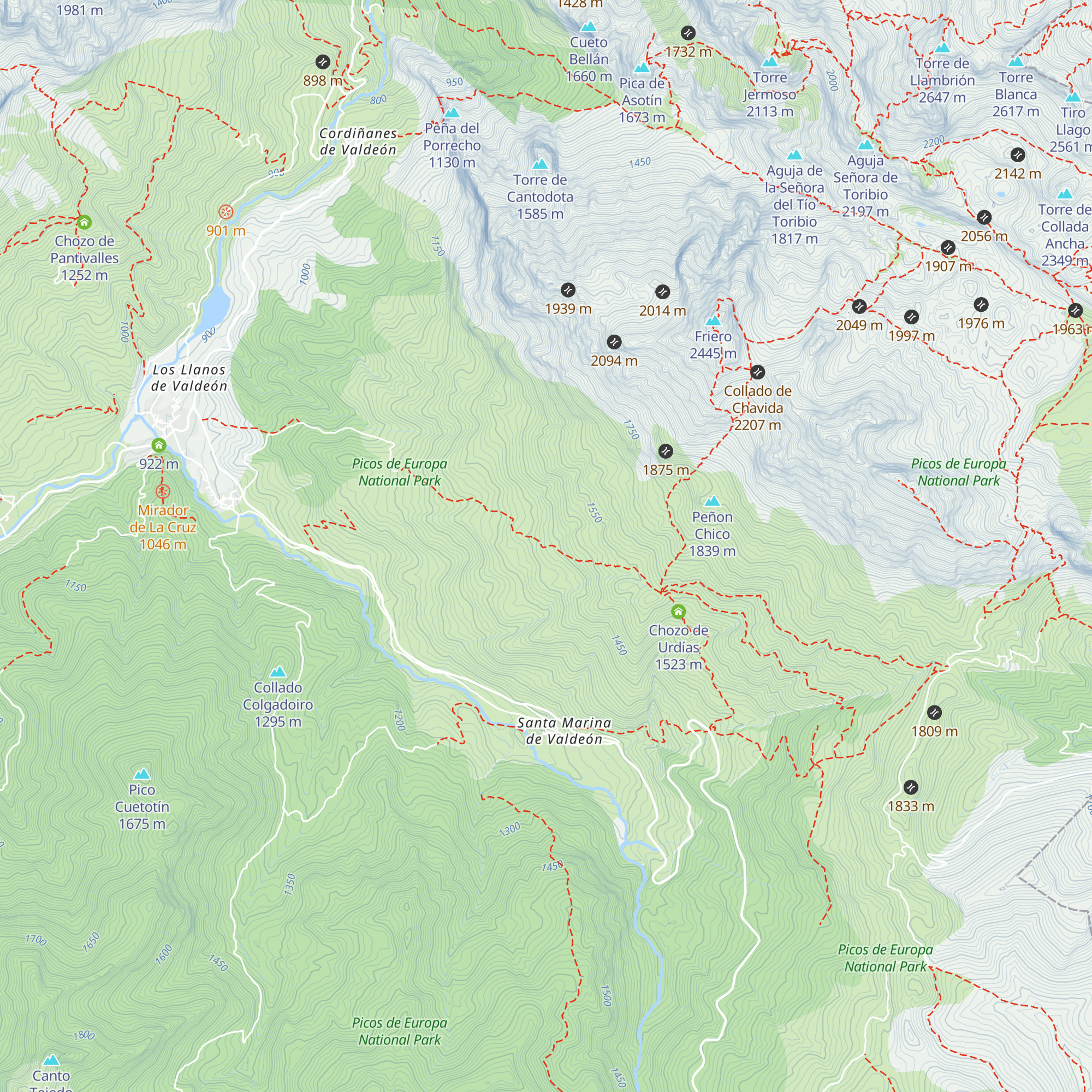 Chozo de Fuentes Torones map