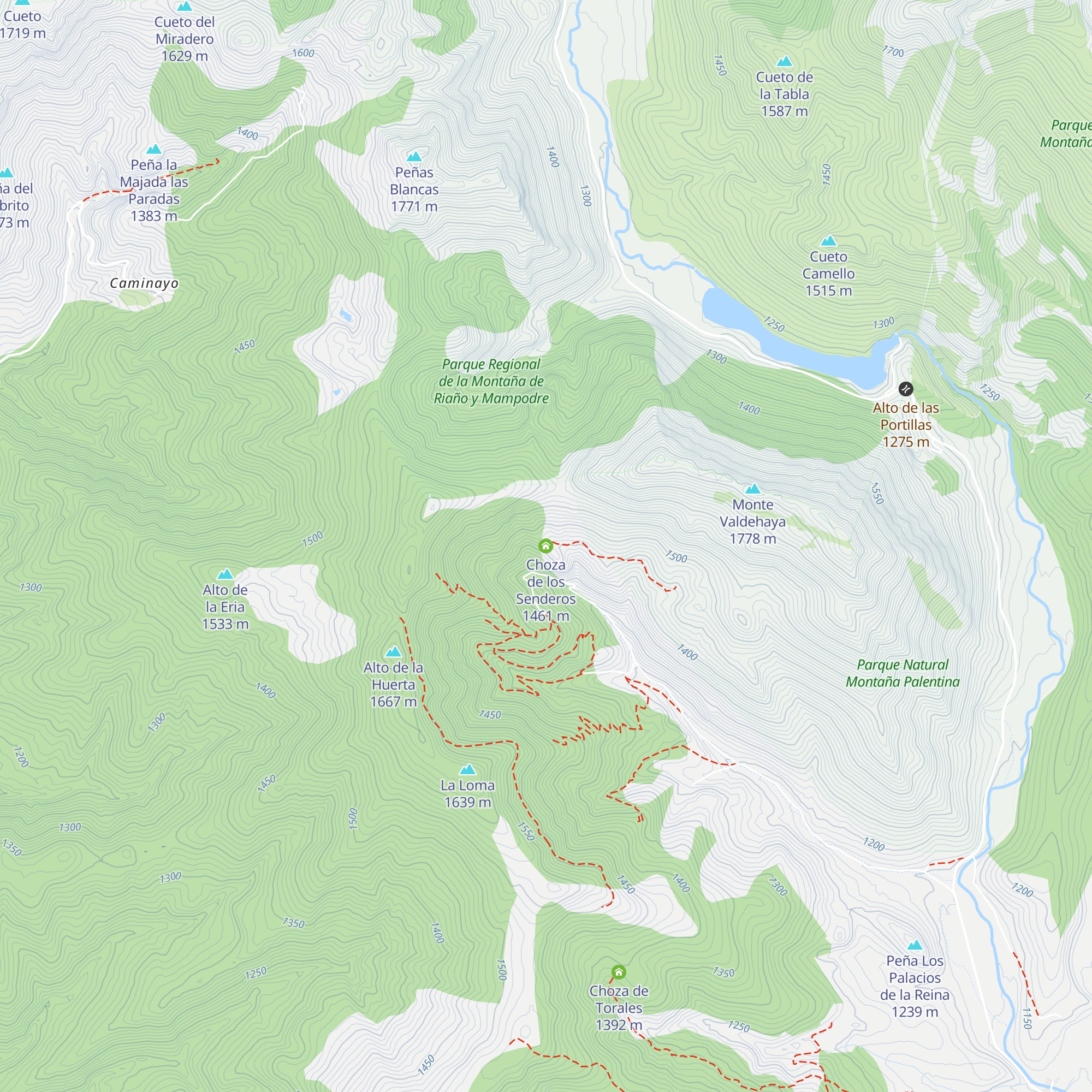 Choza de los Senderos map