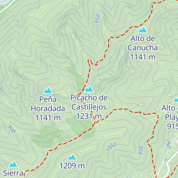 Map of Picacho de Castillejos