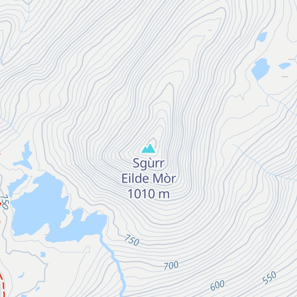 Map of Sgùrr Eilde Mòr