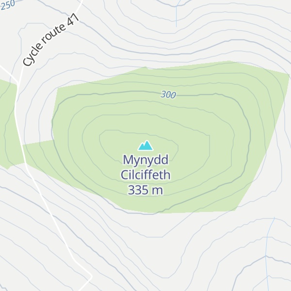 Map of Mynydd Cilciffeth