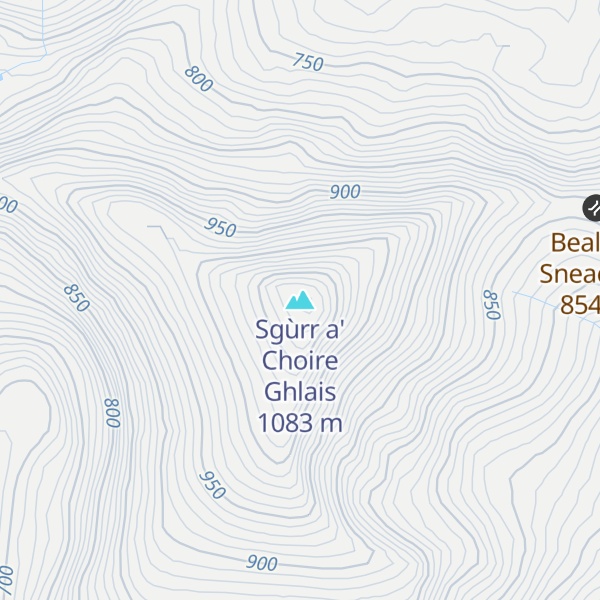 Map of Sgùrr a' Choire Ghlais