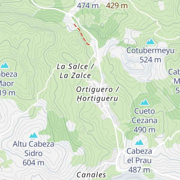 Map of Refugio del Cares