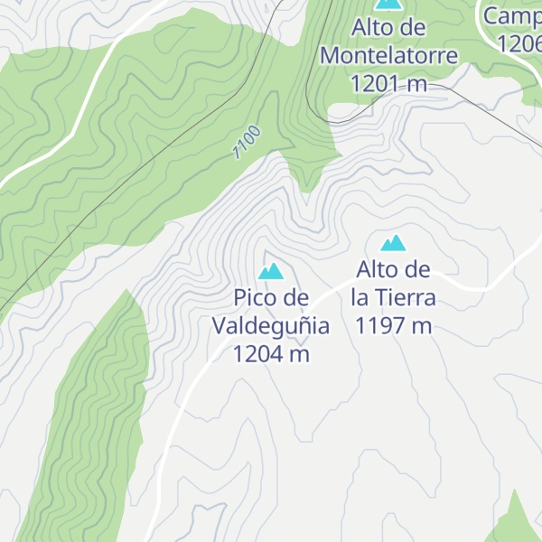 Map of Pico de Valdeguñia
