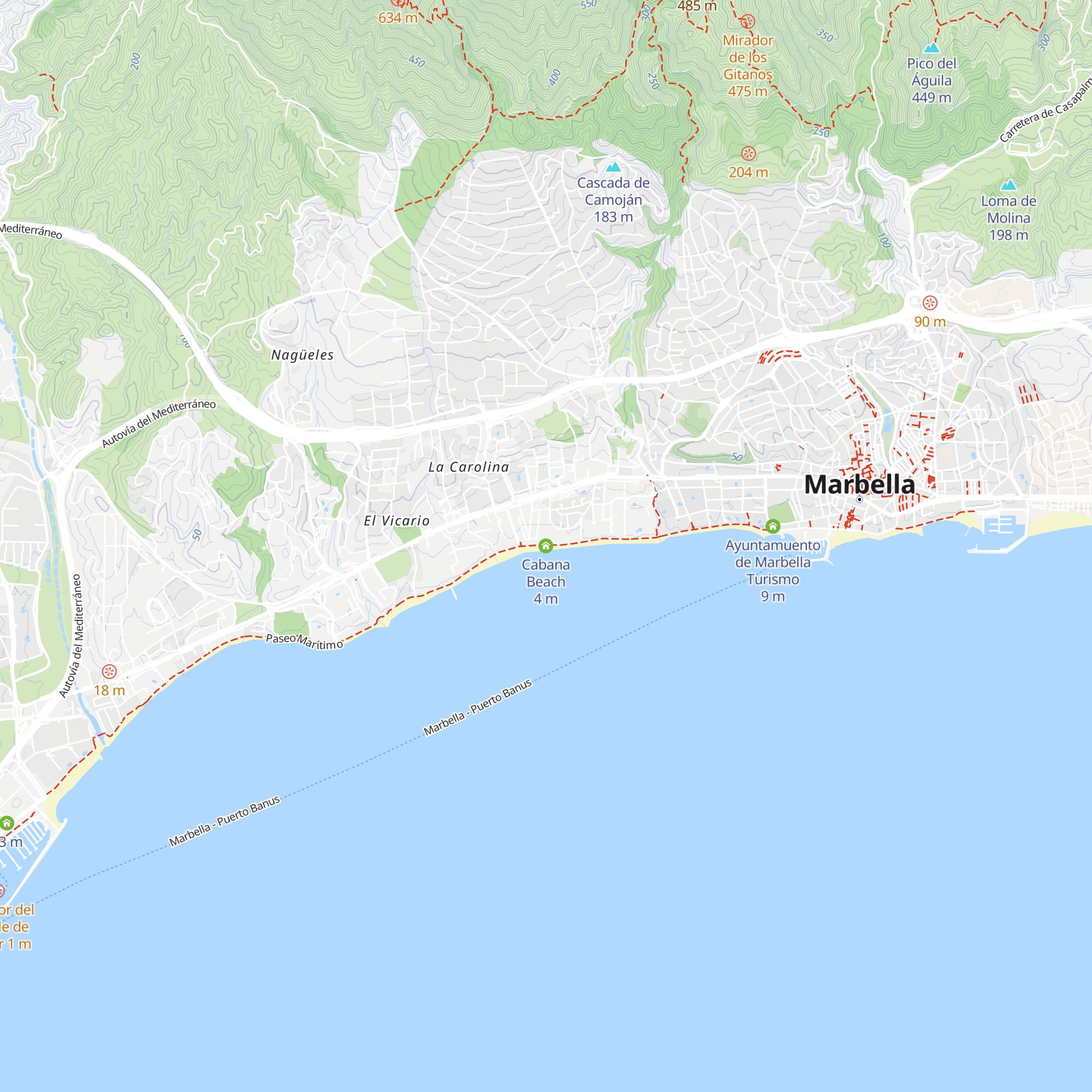Cabana Beach map