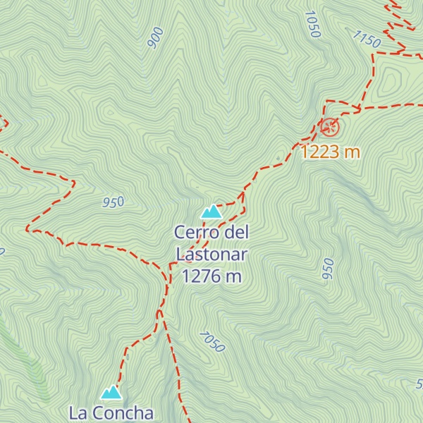 Map of Cerro del Lastonar