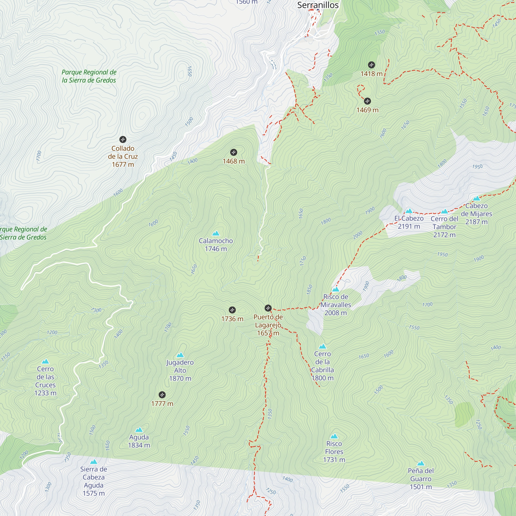 Chozo Garganta Pedro Bernardo map