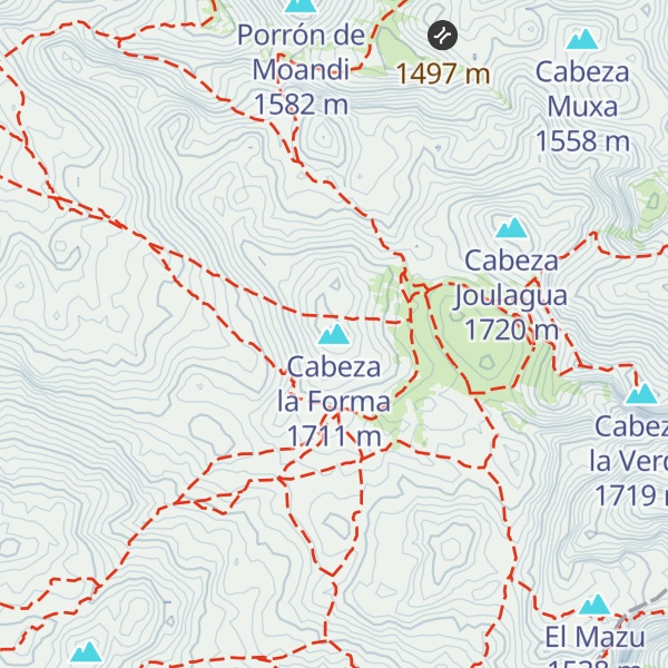 Map of Cabeza la Forma