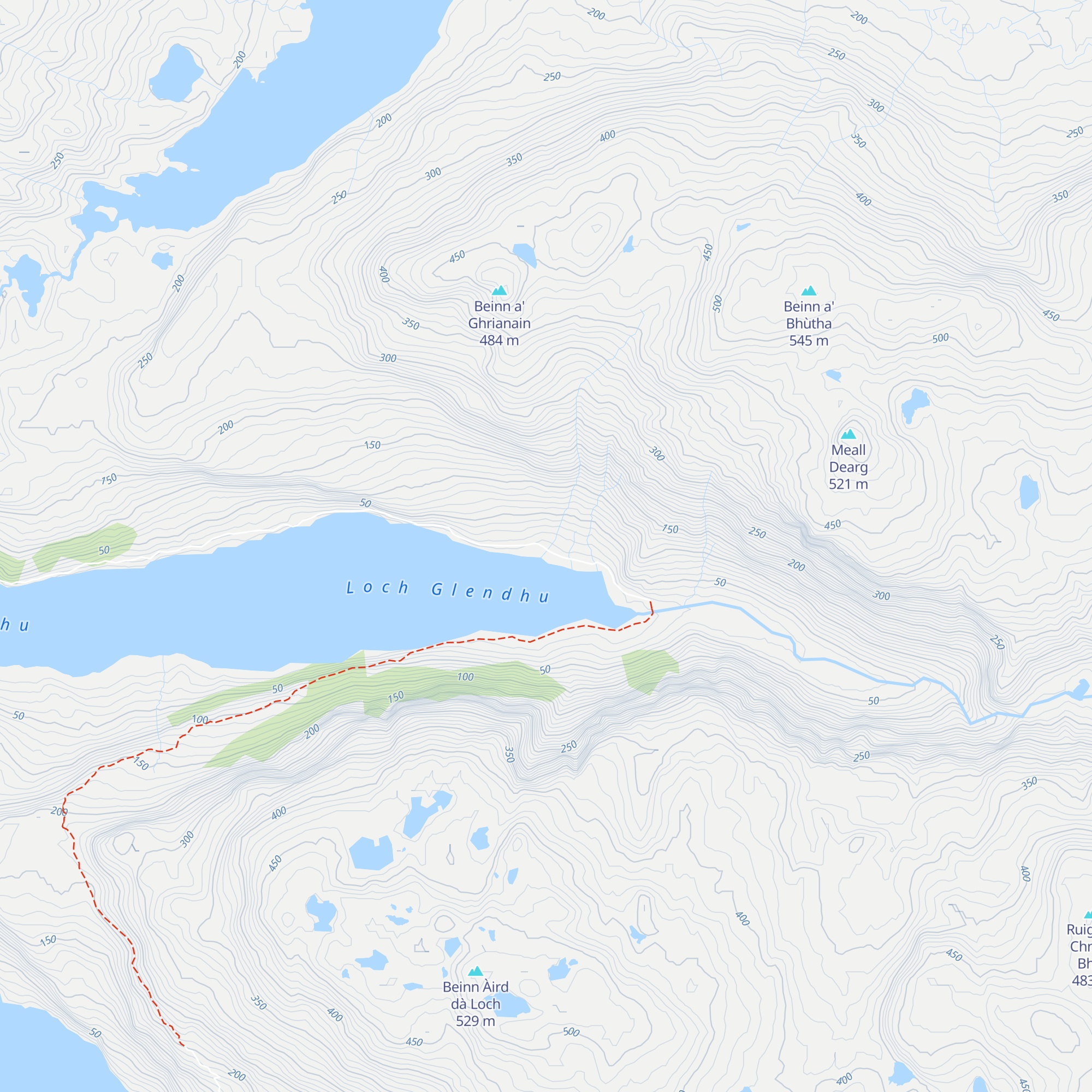 Glendhu map