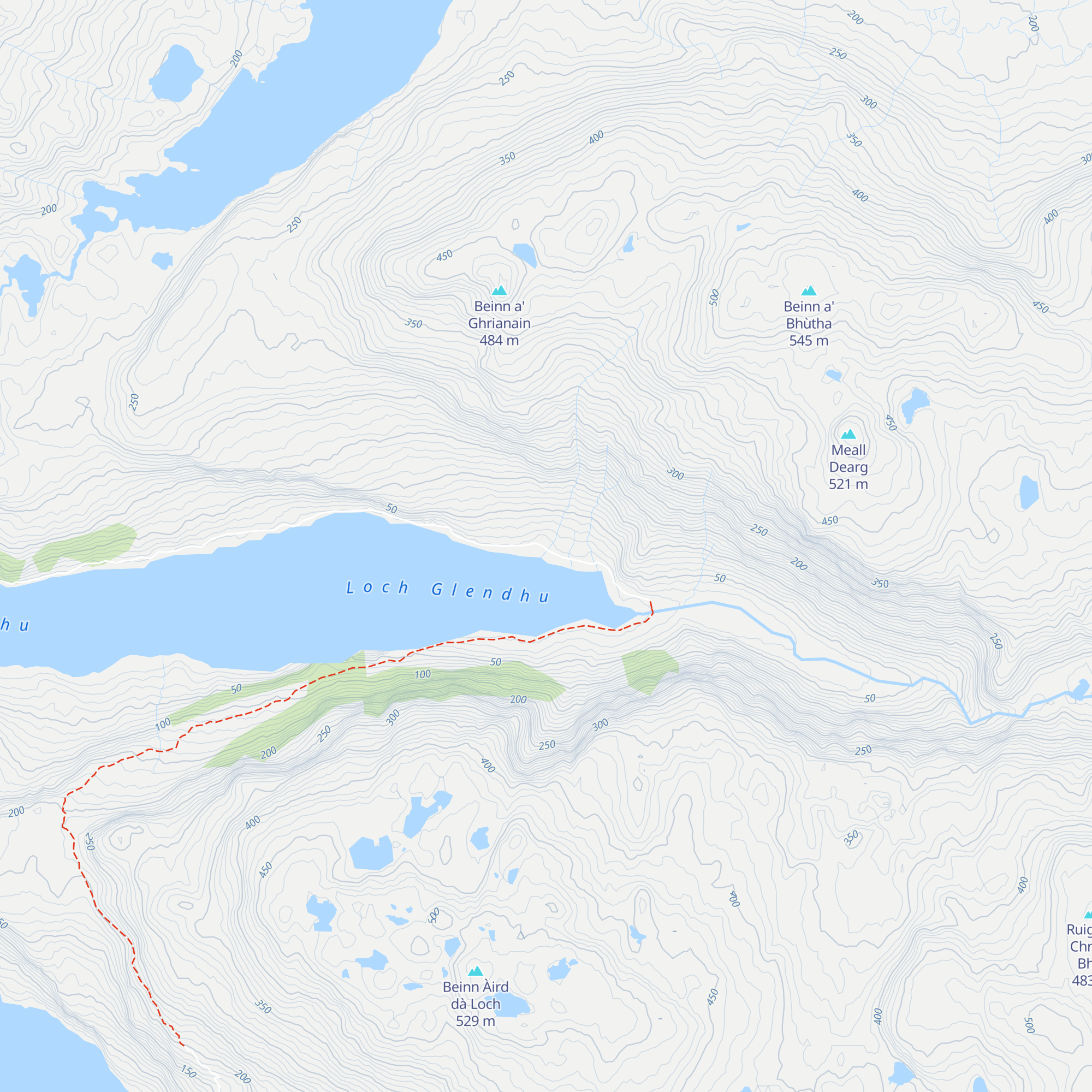 Glendhu map