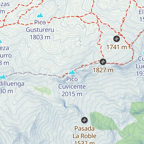 Map of Pico Cuvicente
