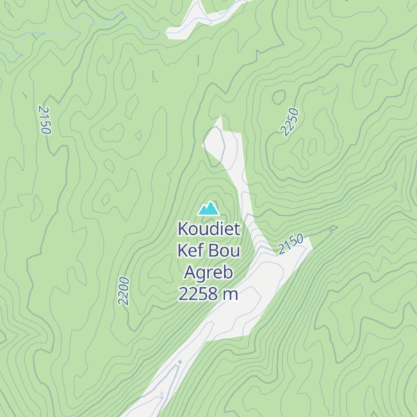 Map of Koudiet Kef Bou Agreb