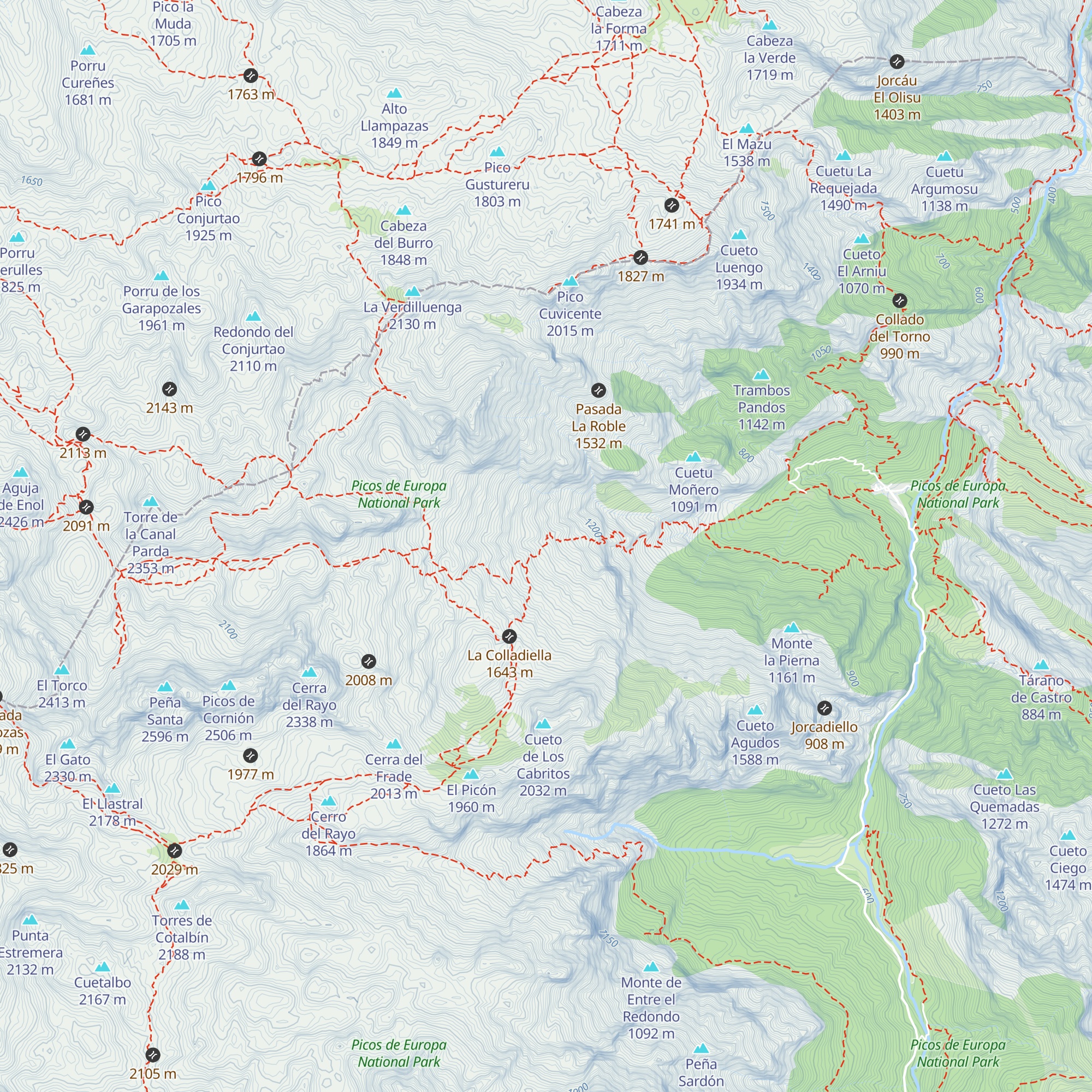 Invernales de Mesones map