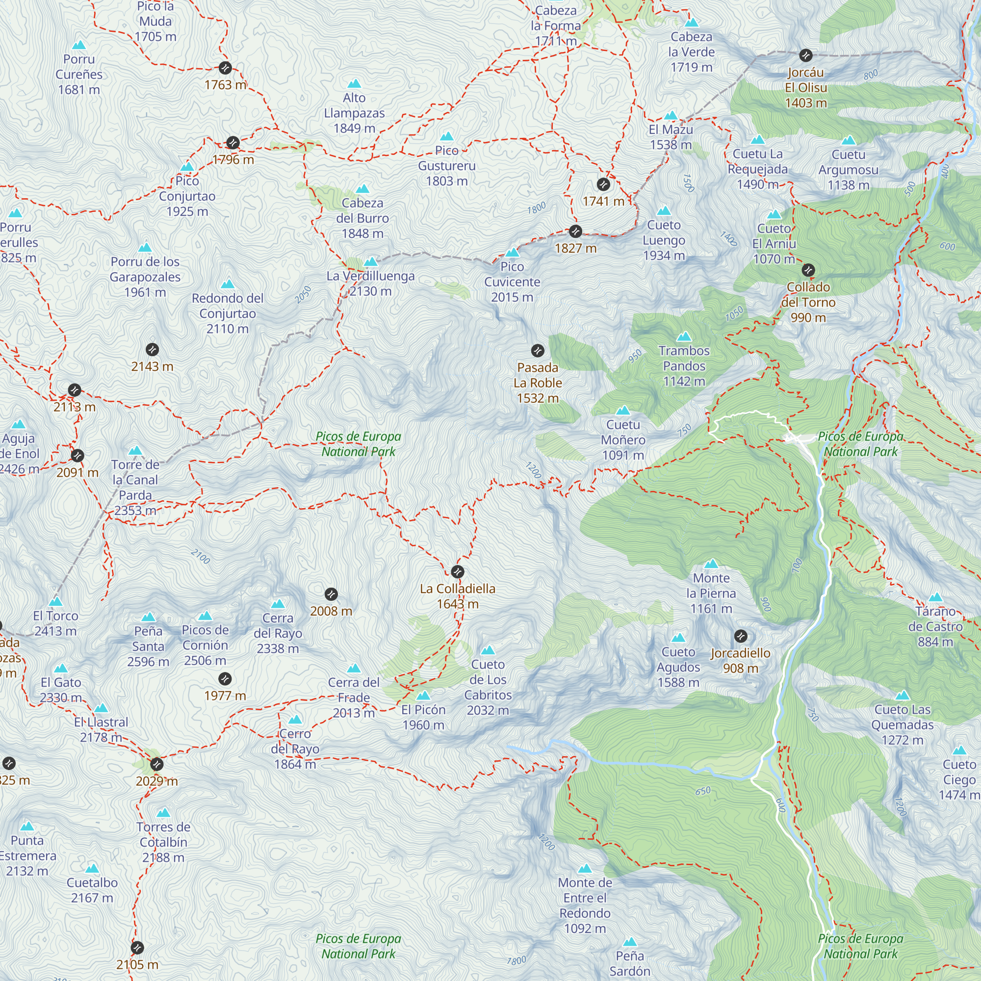 Invernales de Mesones map