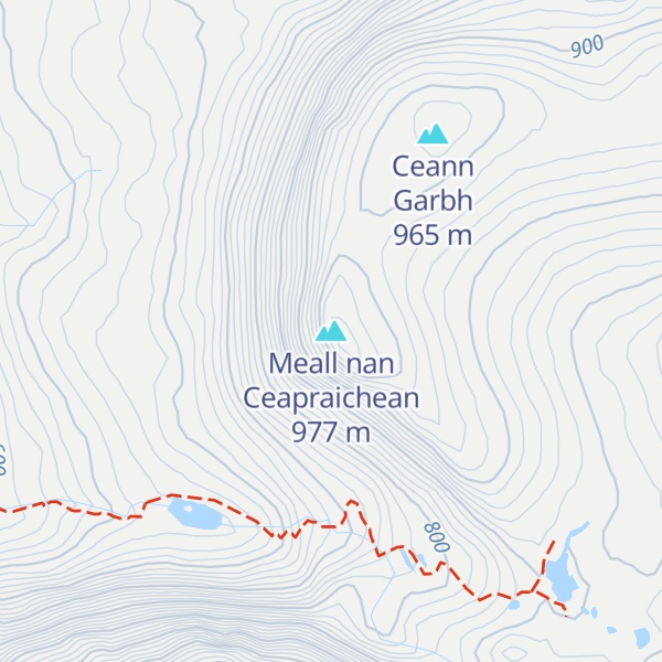 Map of Meall nan Ceapraichean