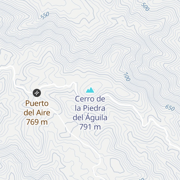 Map of Cerro de la Piedra del Águila