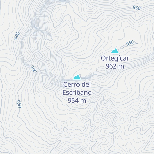 Map of Cerro del Escribano