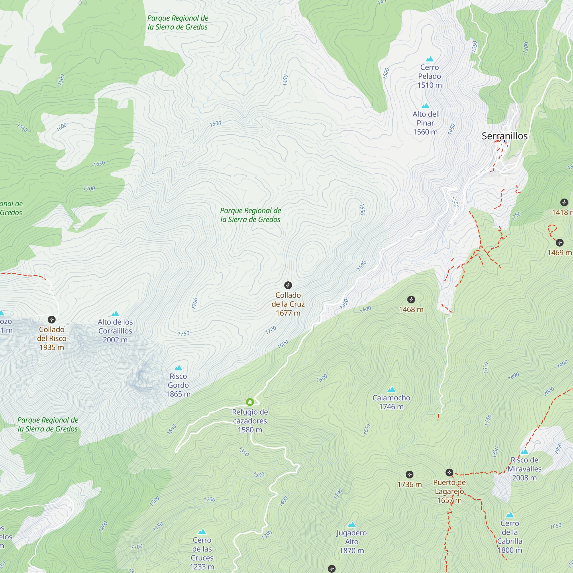 Refugio de La Casa map