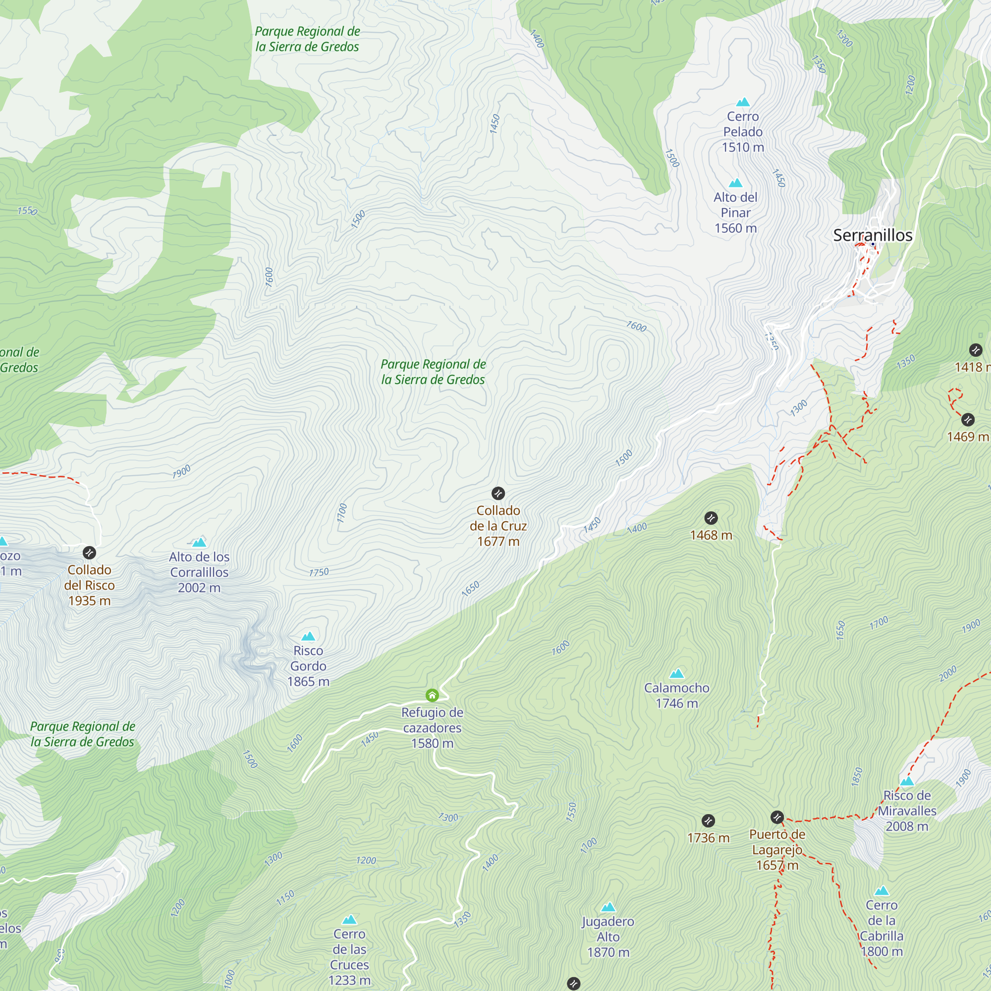 Refugio de La Casa map