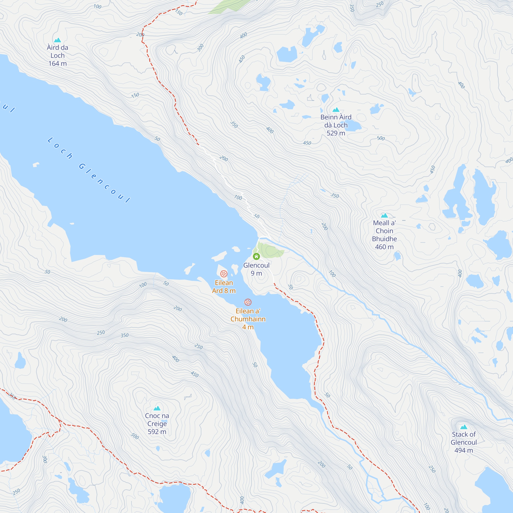 Glencoul map