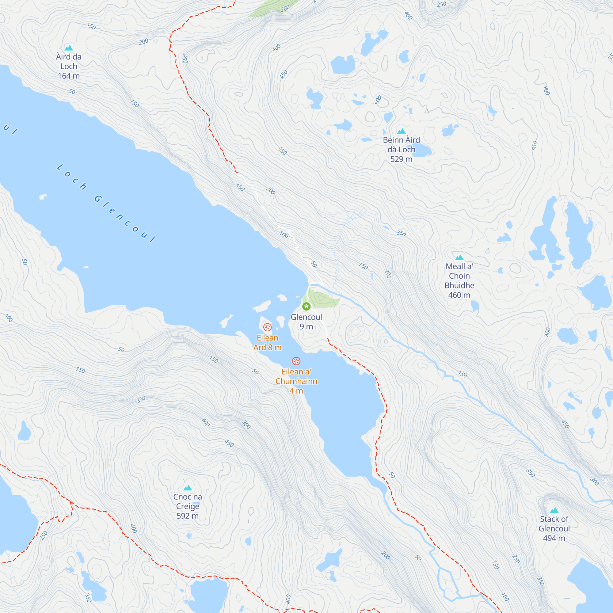 Glencoul map