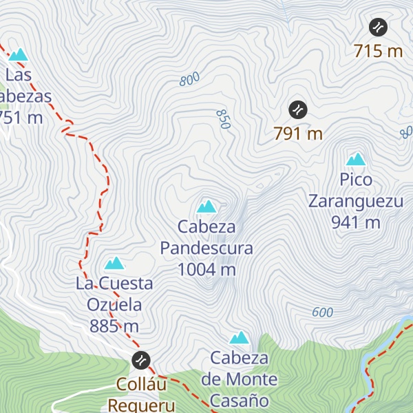 Map of Cabeza Pandescura