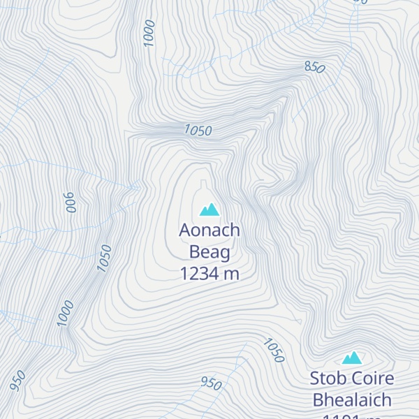 Map of Aonach Beag