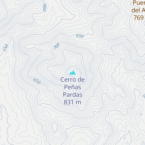 Map of Cerro de Peñas Pardas