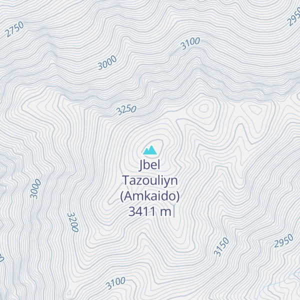 Map of Jbel Tazouliyn (Amkaido)