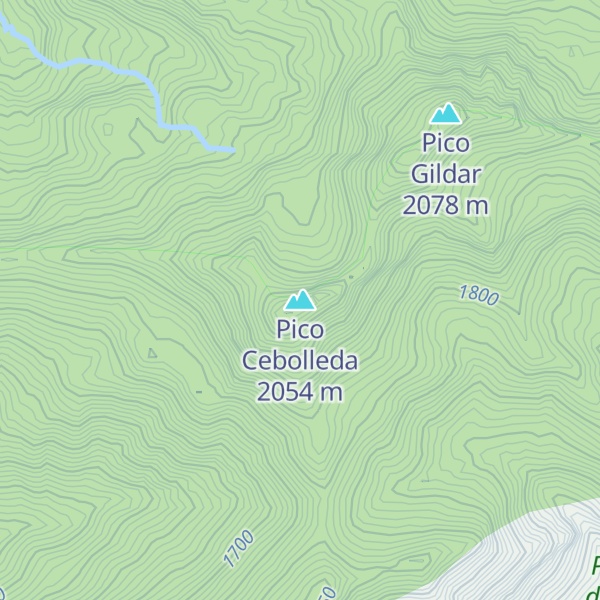 Map of Pico Cebolleda