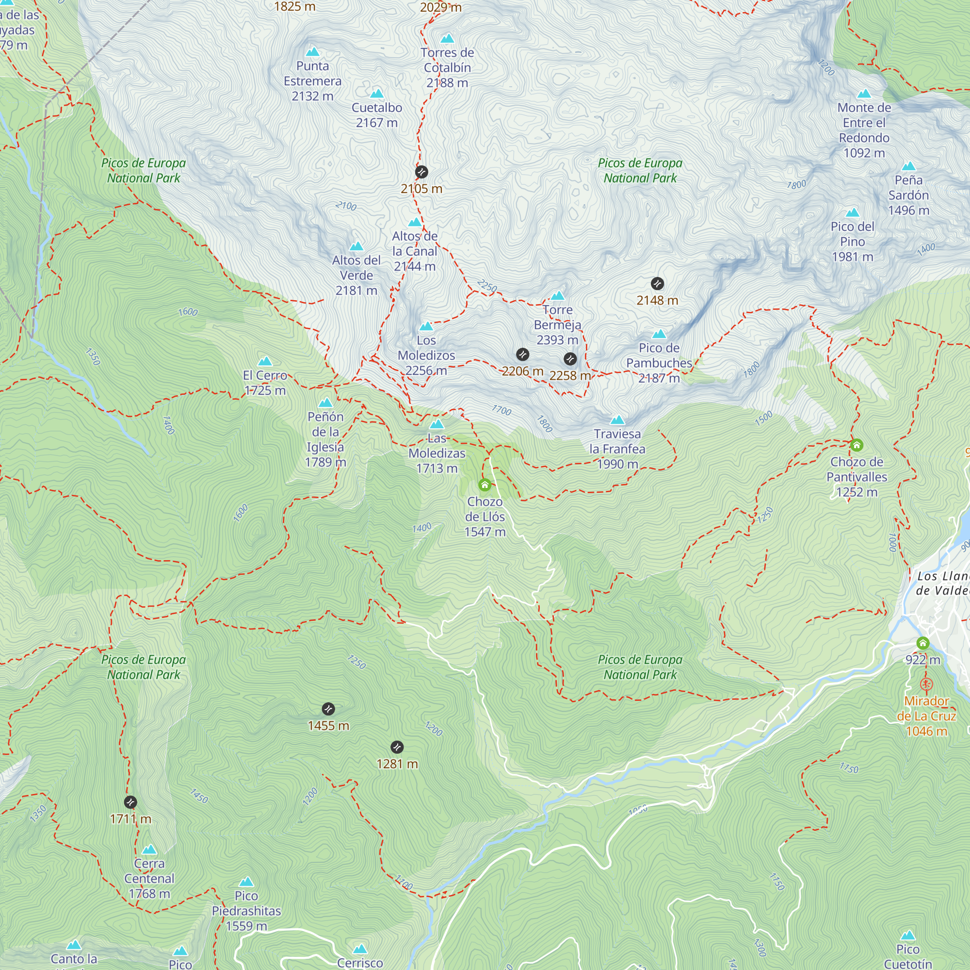 Chozo de Llós map
