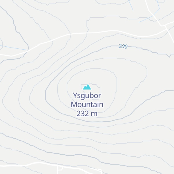 Map of Ysgubor Mountain