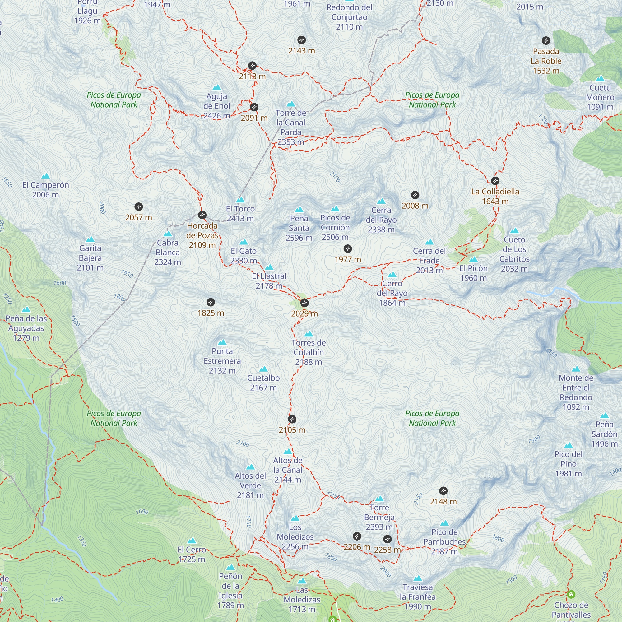Refugio de Vega Huerta map