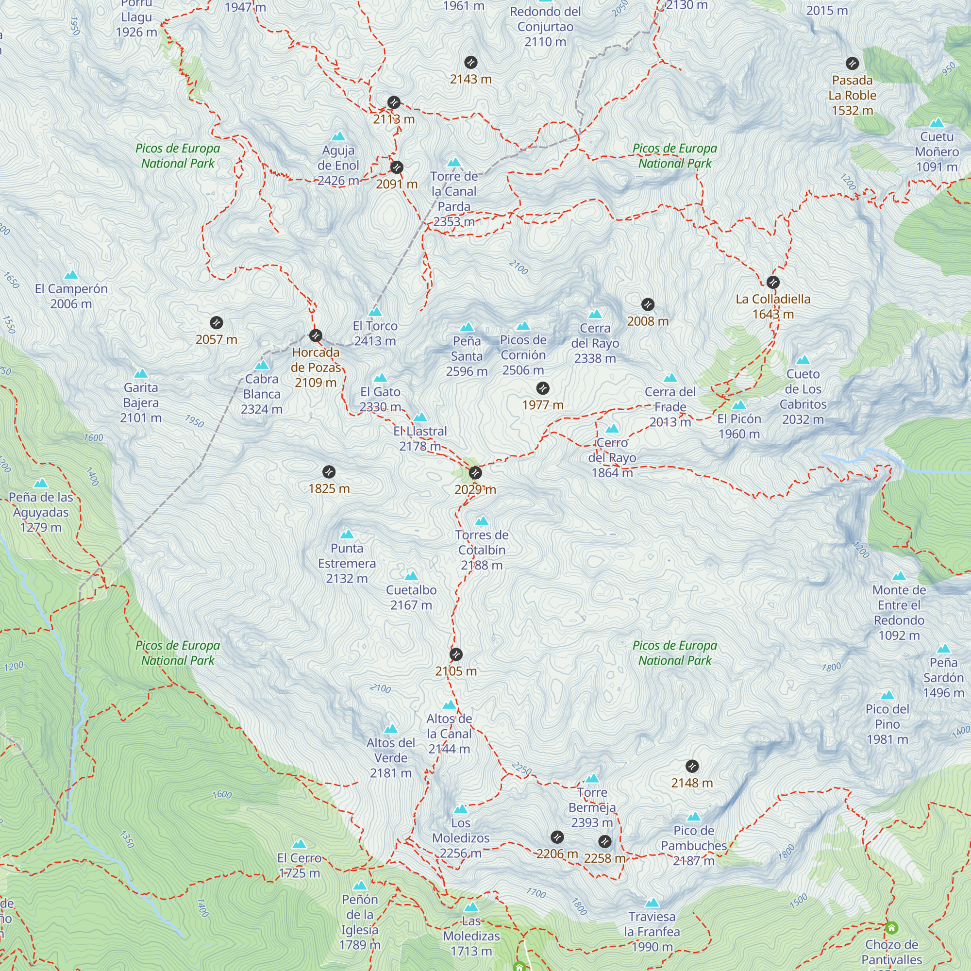 Refugio de Vega Huerta map