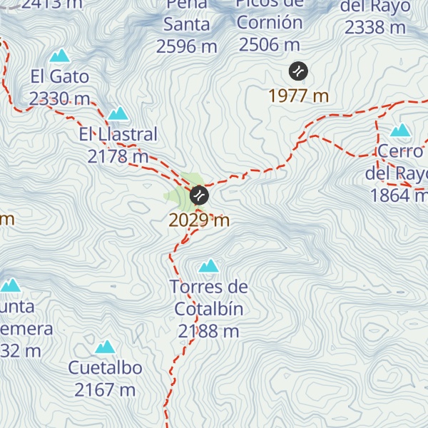 Map of Refugio de Vega Huerta