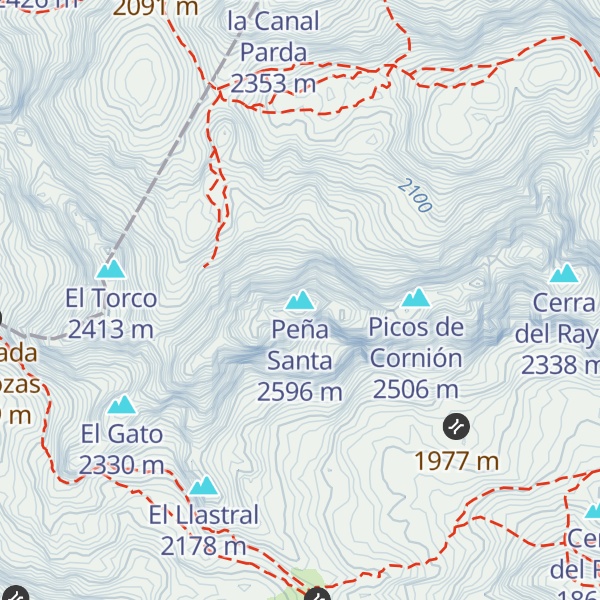 Map of Peña Santa
