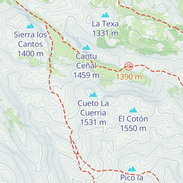 Map of Cantu La Cueria