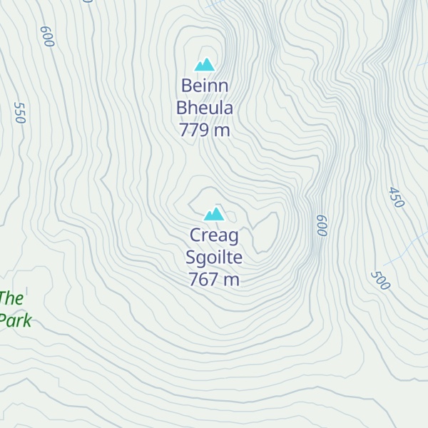 Map of Creag Sgoilte