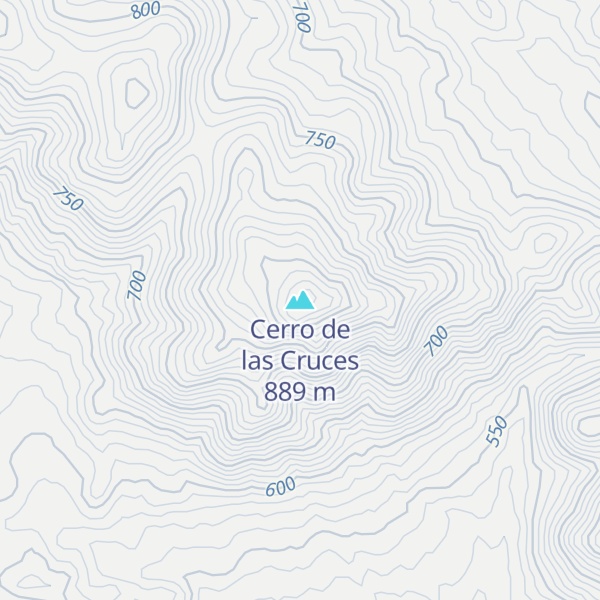 Map of Cerro de las Cruces