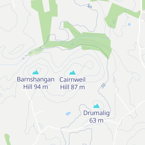 Map of Cairnweil Hill