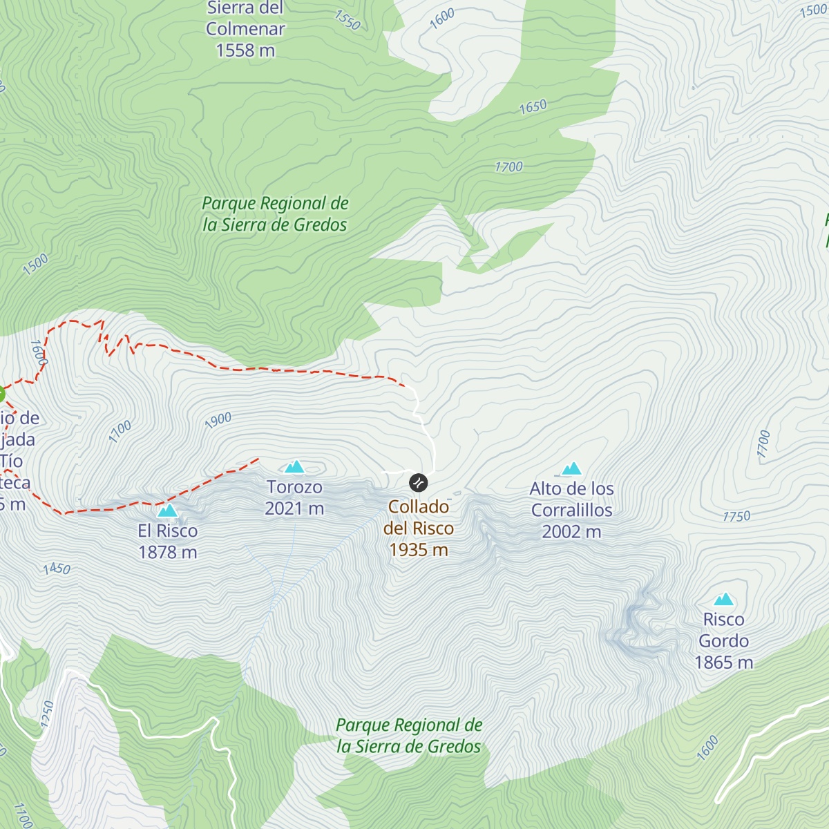 Refugio de los Cervunales map