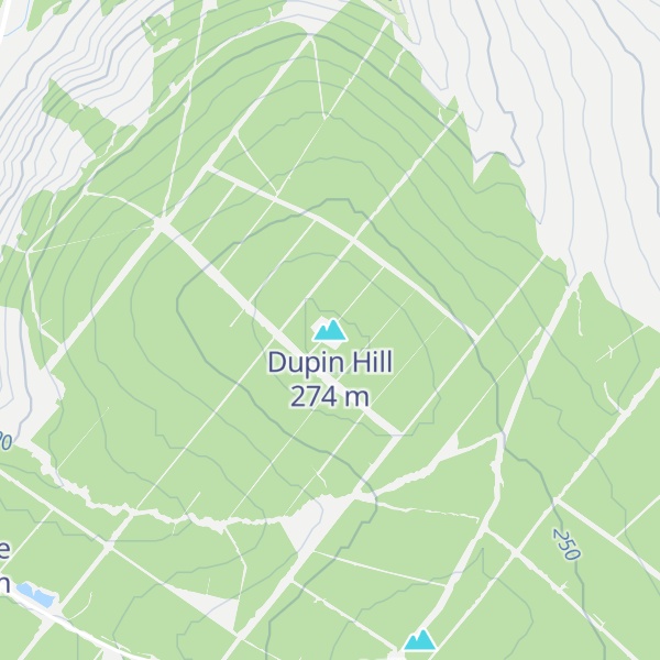 Map of Dupin Hill