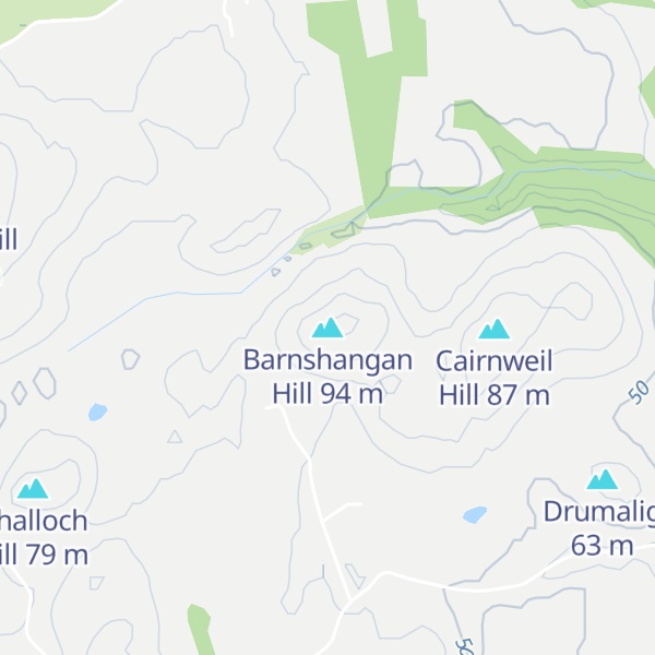 Map of Barnshangan Hill