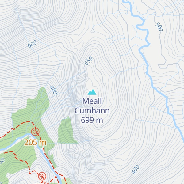 Map of Meall Cumhann
