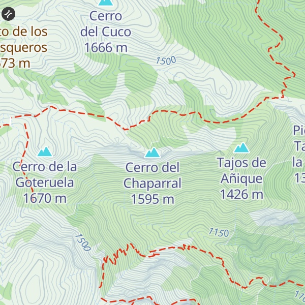 Map of Cerro del Chaparral