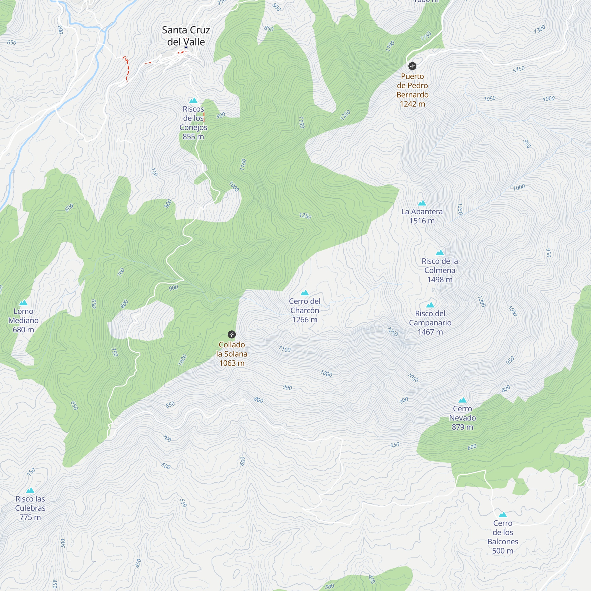 Refugio Canto del Queso map