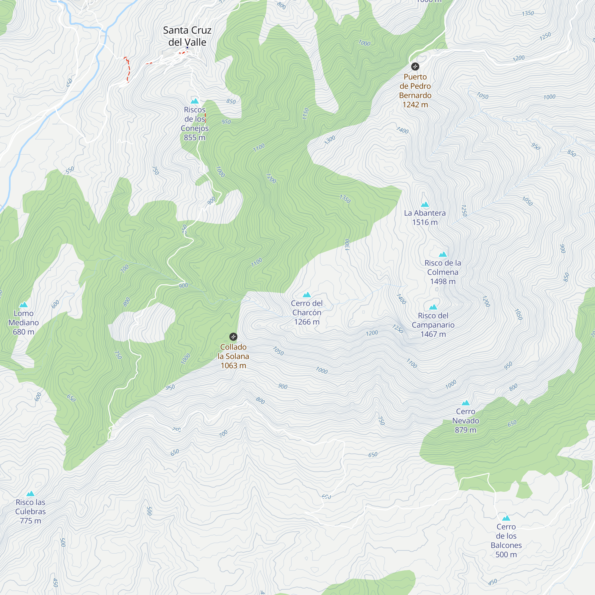 Refugio Canto del Queso map